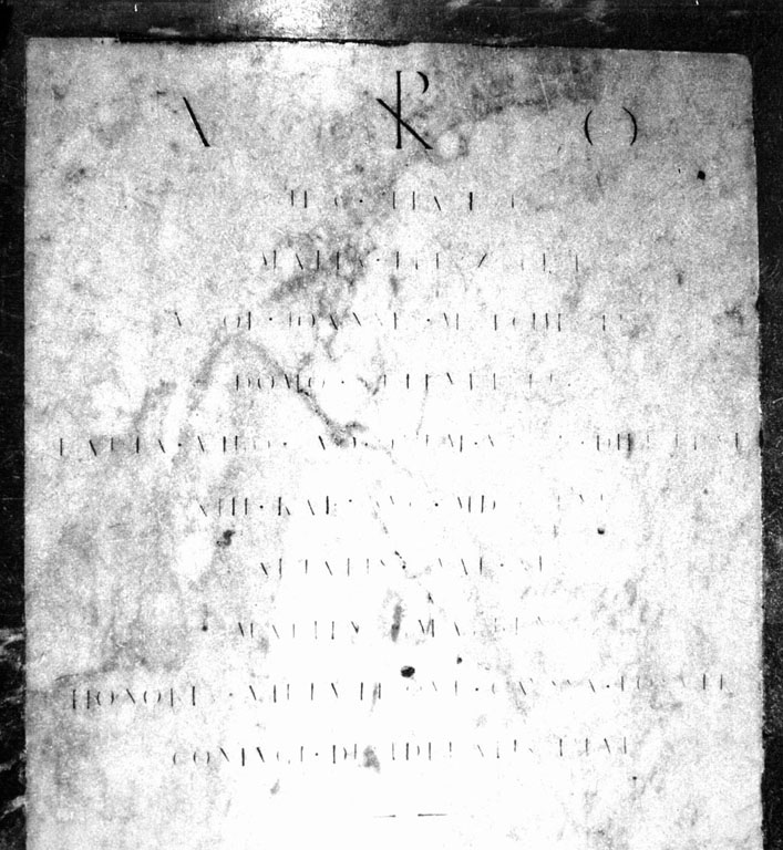 lapide tombale - ambito romano (sec. XIX)