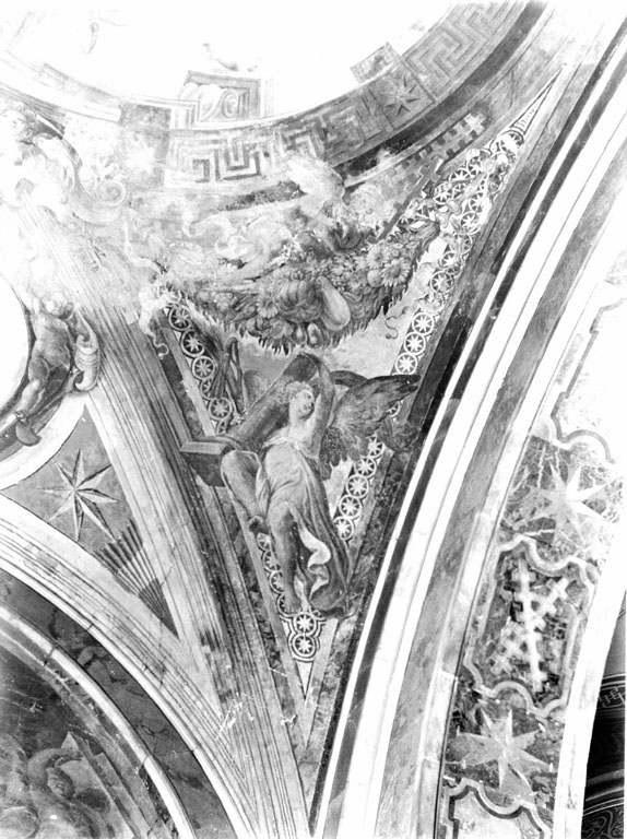 Angeli con i simboli della Passione ed emblemi Aldobrandini (dipinto) di Alberti Cherubino (sec. XVII)