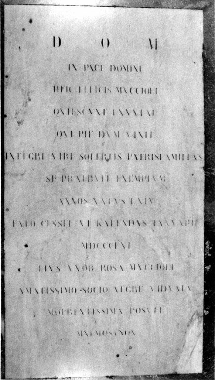 lapide - ambito romano (sec. XIX)