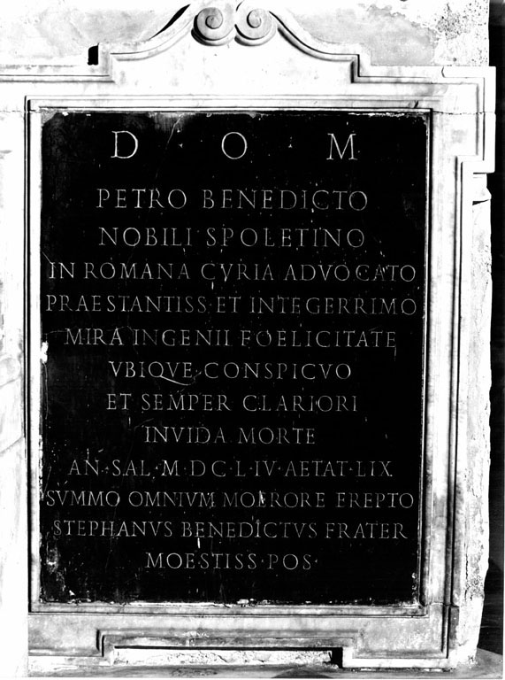 lapide - ambito romano (sec. XVII)