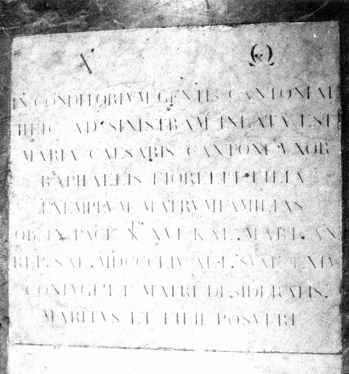 lapide tombale - ambito romano (sec. XIX)