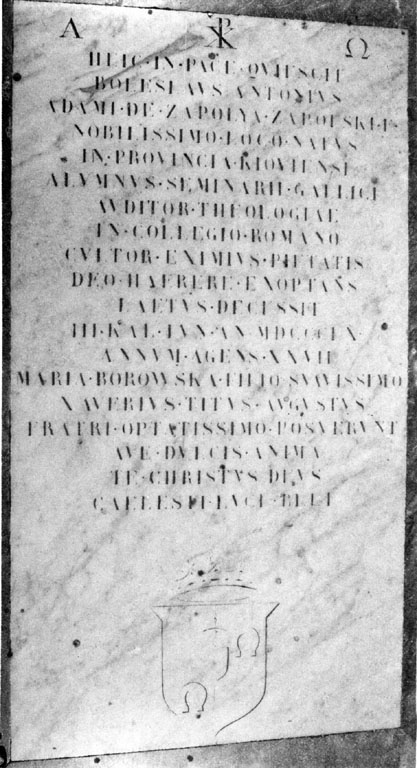 lapide tombale - ambito romano (sec. XIX)