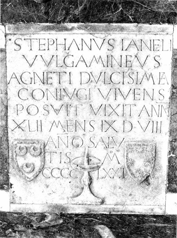 lapide tombale - ambito romano (sec. XV)