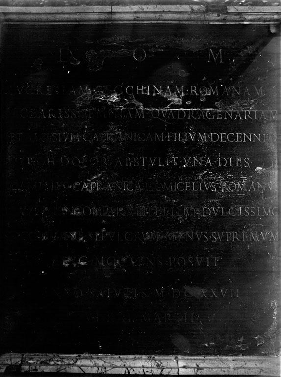 monumento funebre - ambito romano (sec. XVII)