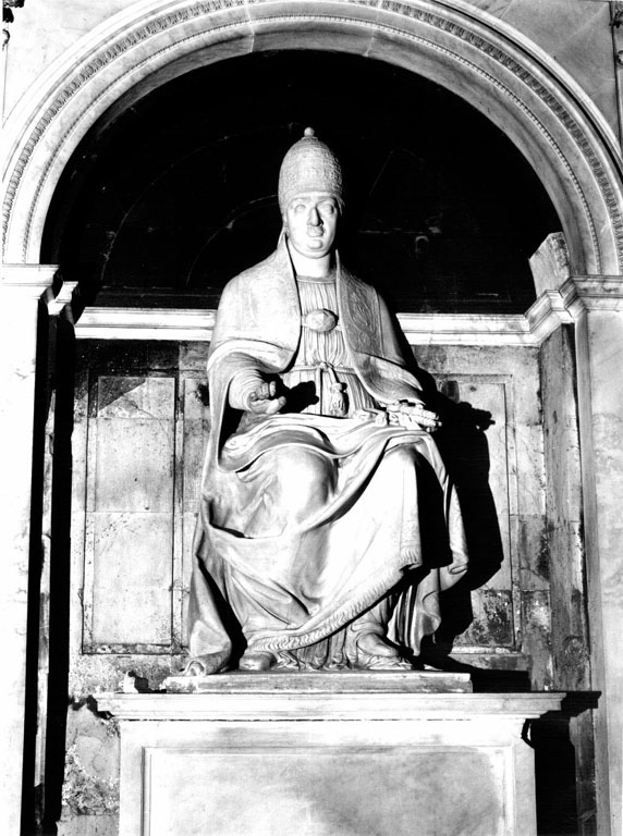 Ritratto di Leone X (statua) di Bandinelli Bartolomeo detto Baccio Bandinelli, Raffaello da Montelupo (sec. XVI)