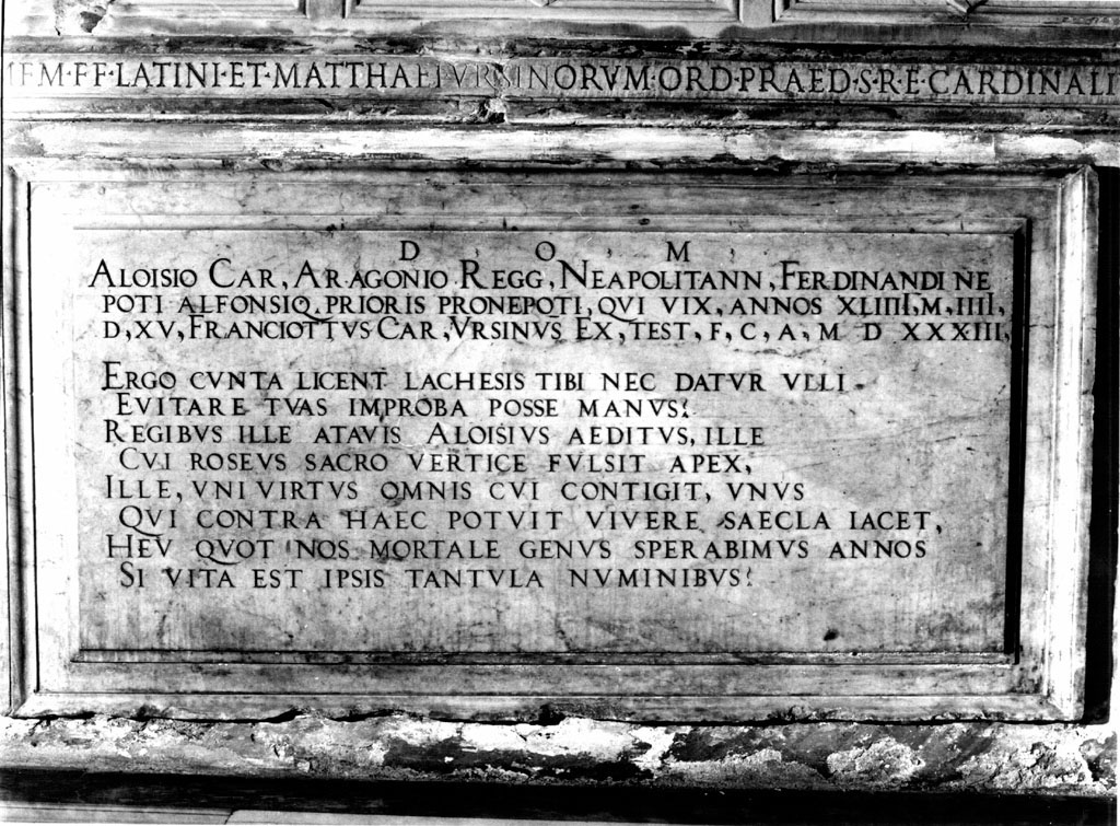 lapide - ambito romano (sec. XVI)