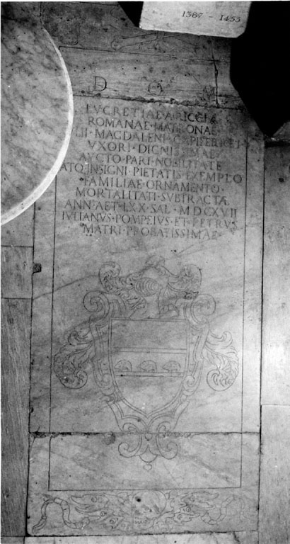 lapide - ambito romano (sec. XVII)