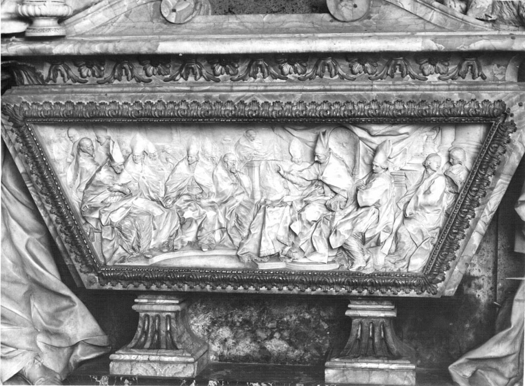 Il Concilio presieduto da Benedetto XIII (rilievo) di Marchionni Carlo (sec. XVIII)
