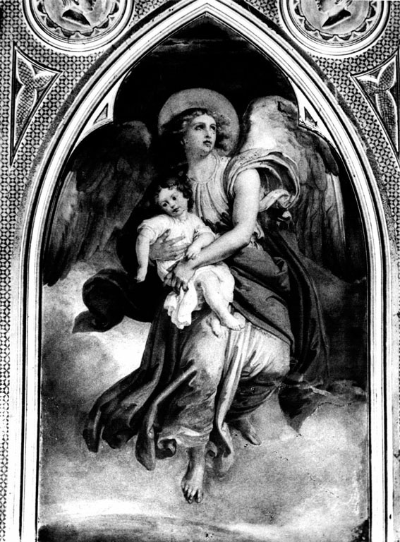 Angelo custode reca in cielo una bimba (dipinto) di Podesti Francesco (sec. XIX)