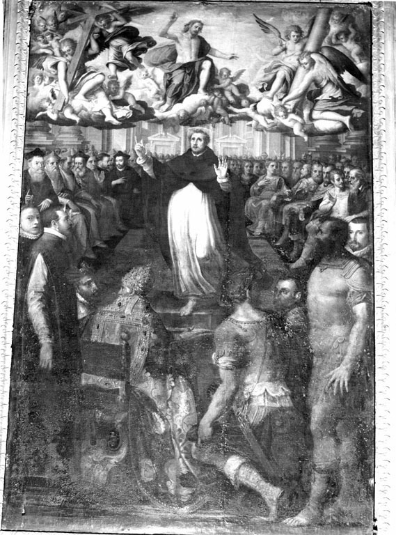 San Vincenzo Ferreri al concilio di Costanza (dipinto) di Castello Bernardo (sec. XVI)