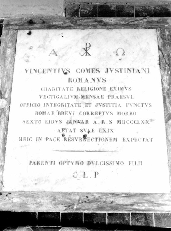 lapide tombale - ambito romano (sec. XIX)