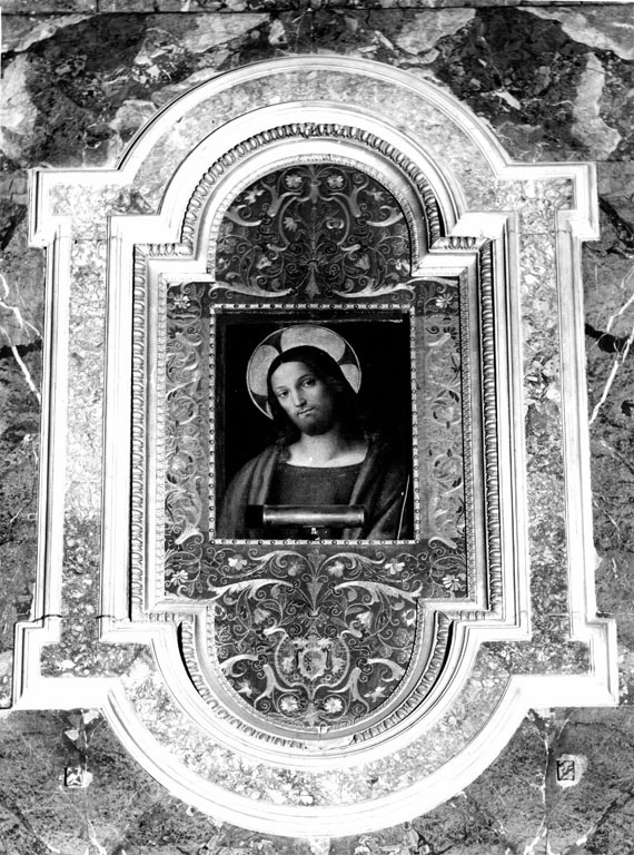 Cristo Salvatore (dipinto) di Vannucci Pietro detto Perugino (scuola) (fine/inizio secc. XV/ XVI)