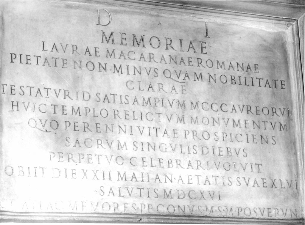 lapide tombale - ambito romano (sec. XVII)