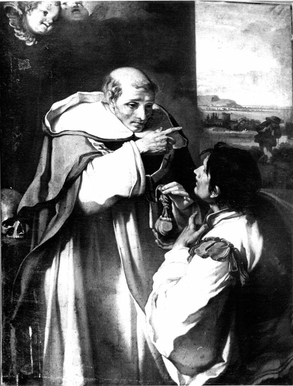 Elemosina del vescovo Bartolomeo Las Casas (dipinto) di Savonanzi Emilio (attribuito) (prima metà sec. XVII)