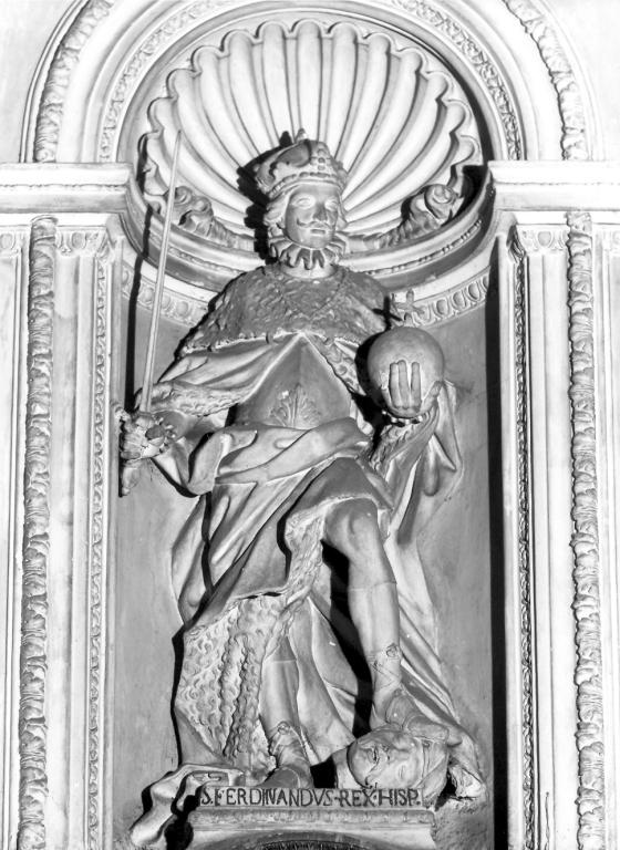 San Ferdinando re (statua) di Cometti Antonio, Cometti Carlo (sec. XVII)