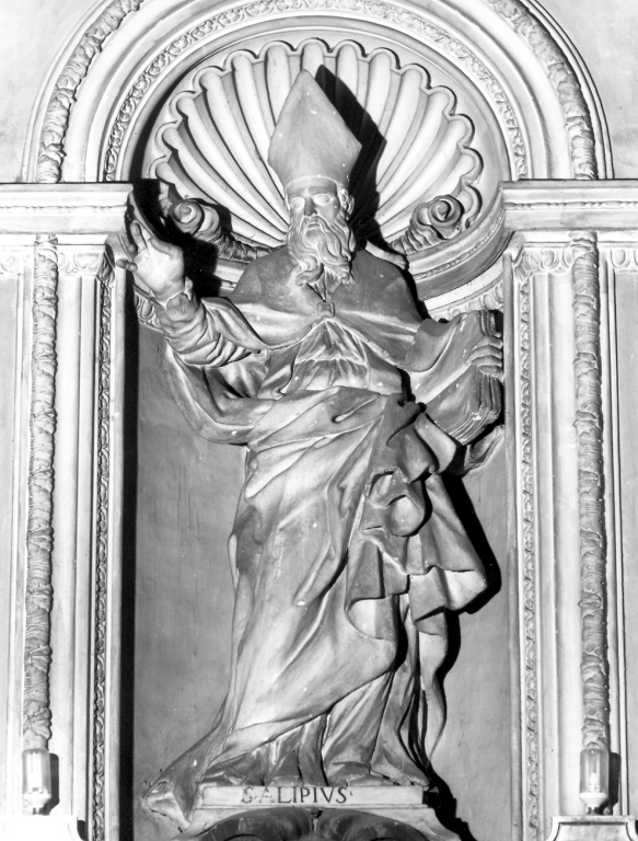 Sant'Alipio (statua) di Cometti Antonio, Cometti Carlo (sec. XVII)