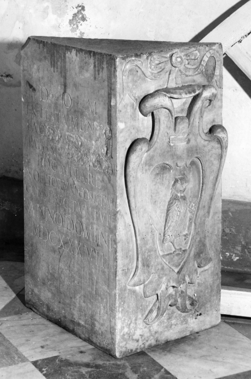 altare, frammento - ambito romano (sec. XVII)