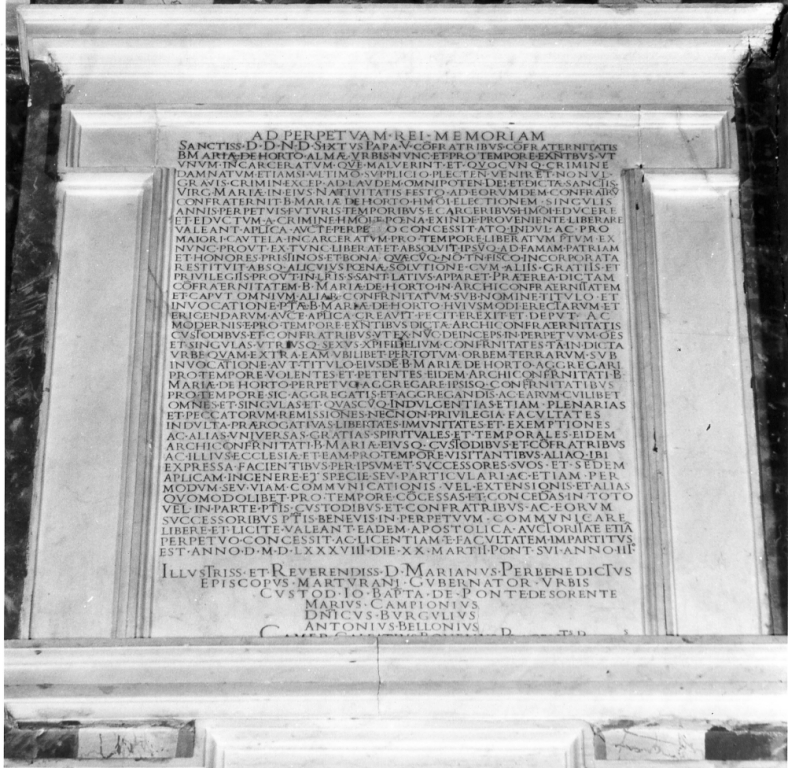 lapide - ambito romano (sec. XVI)