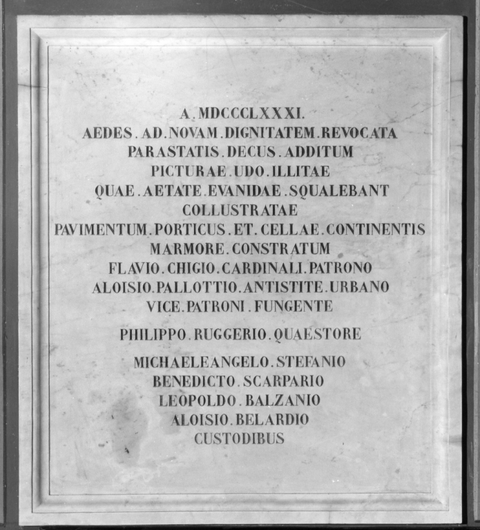 lapide - ambito romano (sec. XIX)