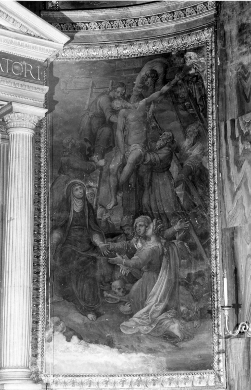 deposizione di Cristo dalla croce (dipinto) di Martinelli Nicolò detto Trometta (seconda metà sec. XVI)