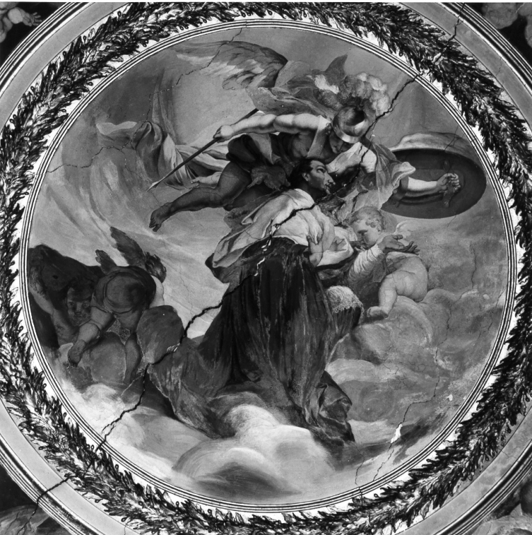 Gloria di San Carlo Borromeo (dipinto) di Parodi Giovanni Battista (sec. XVIII)
