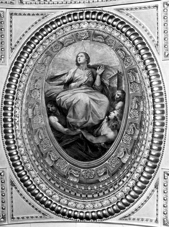 assunzione di Santa Barbara (dipinto) di Rossetti Cesare (attribuito), Cesari Giuseppe detto Cavalier d'Arpino (attribuito) (sec. XVII)