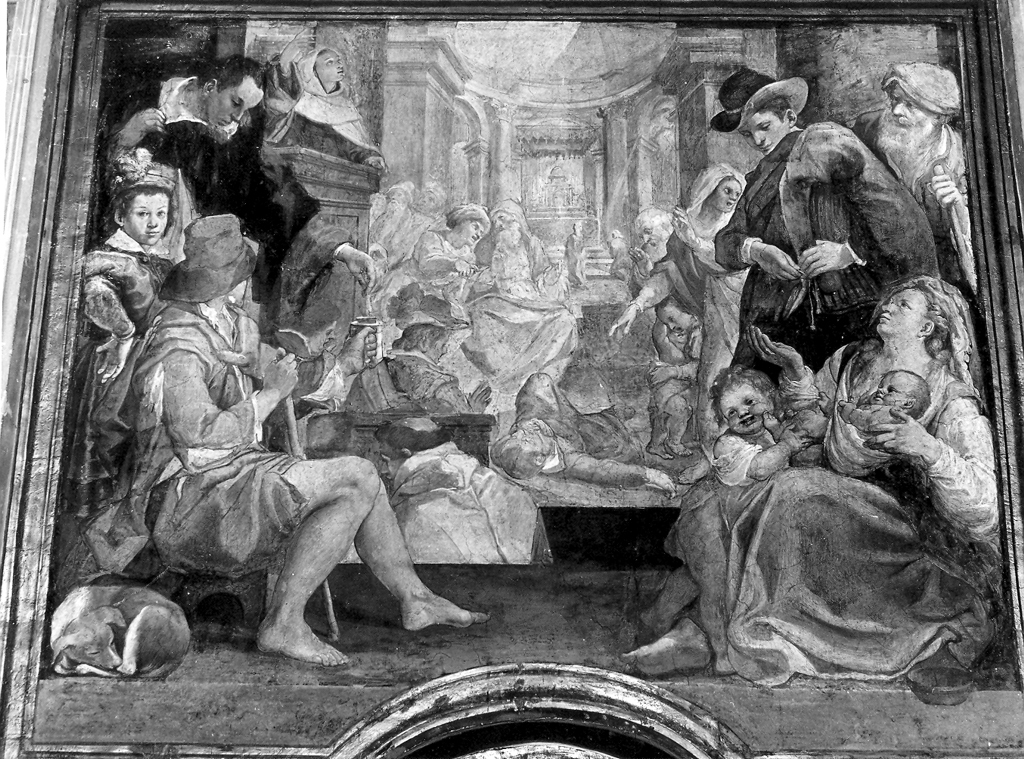 predica di Sant'Alberto (dipinto) di Circignani Antonio detto Pomarancio (sec. XVII)