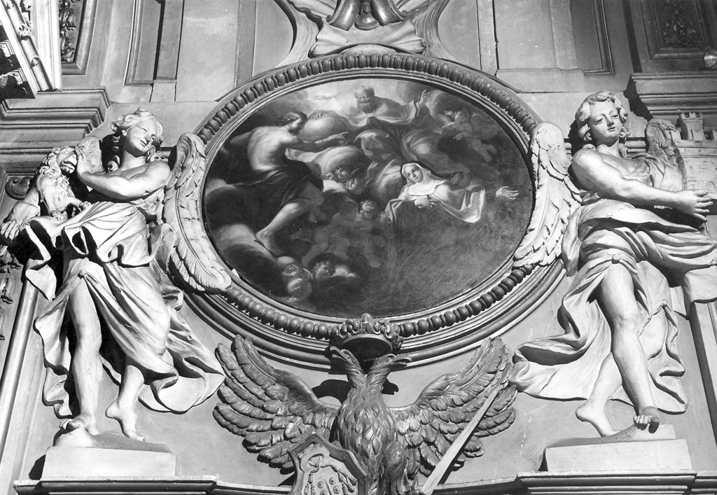 Santa Teresa d'Avila ha la visione della Trinità (dipinto) - scuola romana (sec. XVII)