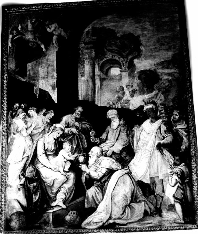 Adorazione dei Re Magi (dipinto) di Ricci Giovanni Battista (inizio sec. XVII)