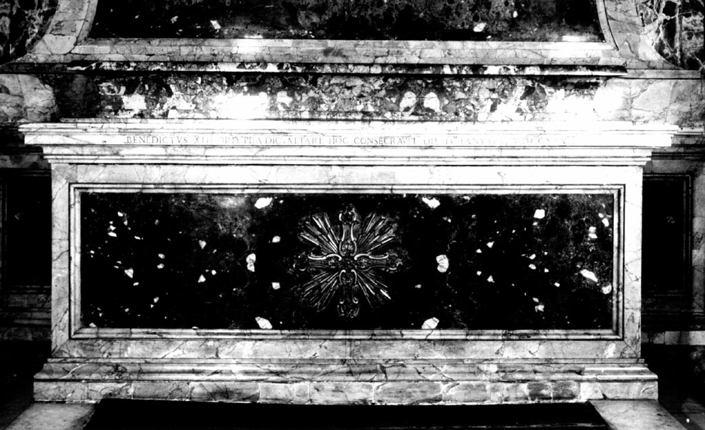 San Pellegrino Laziosi risananto dal Redentore (pala d'altare) di Milani Aureliano (inizio sec. XVIII)