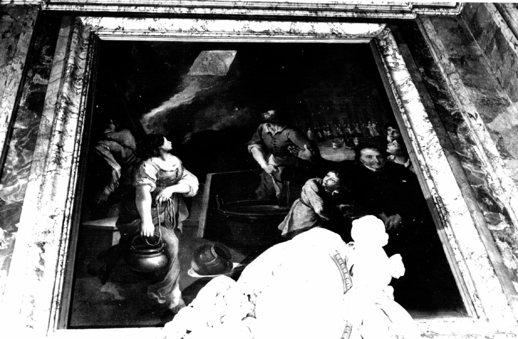 Miracolo della Madonna del fuoco (dipinto) di Milani Aureliano (inizio sec. XVIII)