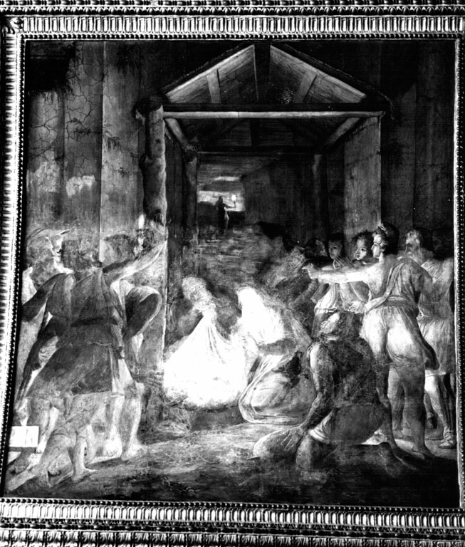 Adorazione dei pastori (dipinto) di Lorenzo da Rotterdam, Del Colle Giovanni Paolo (sec. XVI)