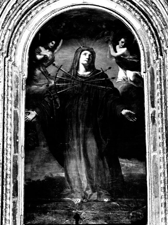Madonna dei Sette Dolori (pala d'altare) di Baldini Pietro Paolo (secondo quarto sec. XVII)