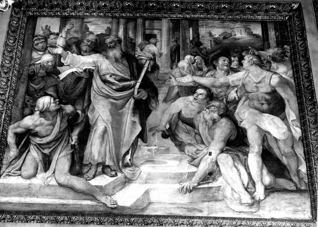 San Paolo e San Barnaba guariscono uno storpio a Listra (dipinto) di Zuccari Taddeo (sec. XVI)