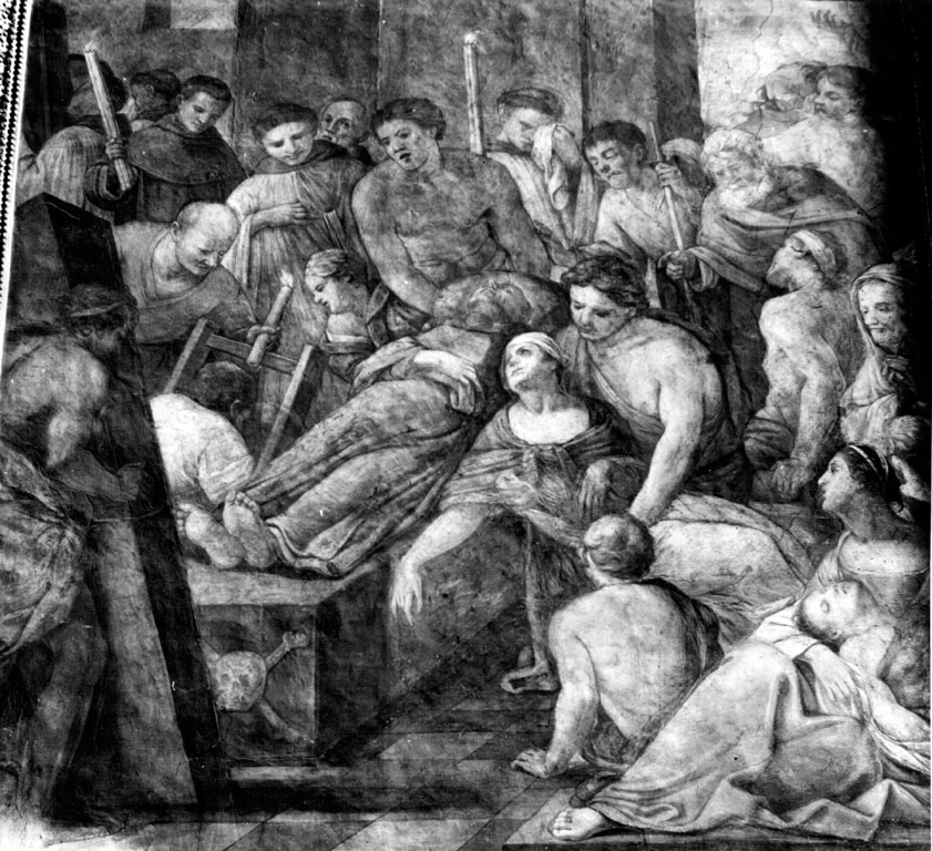 Funerali di San Filippo Benizi (dipinto) di Gagliardi Bernardino (sec. XVII)