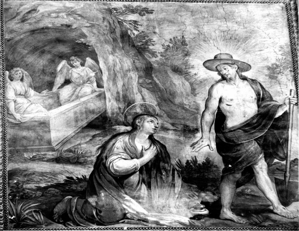 apparizione di Cristo risorto a Santa Maria Maddalena (dipinto) di Ricci Giovanni Battista (sec. XVII)