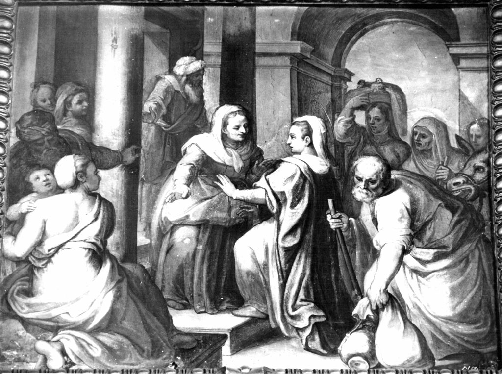 Visitazione (dipinto) di Ricci Giovanni Battista (fine sec. XVI)