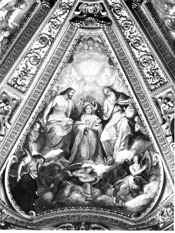 Incoronazione di Maria (dipinto) di Ricci Giovanni Battista (fine sec. XVI)