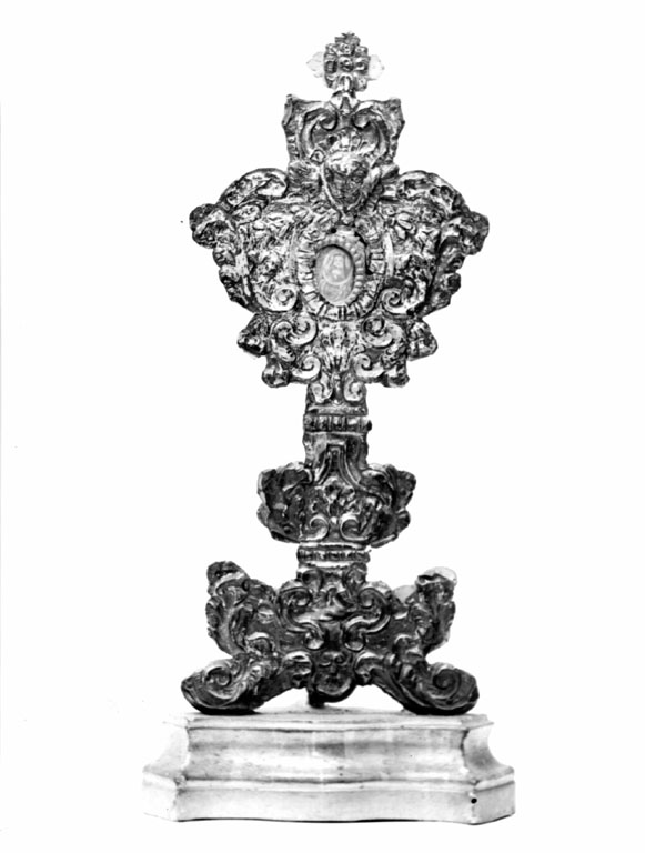 reliquiario - a ostensorio - ambito romano (fine sec. XVII)