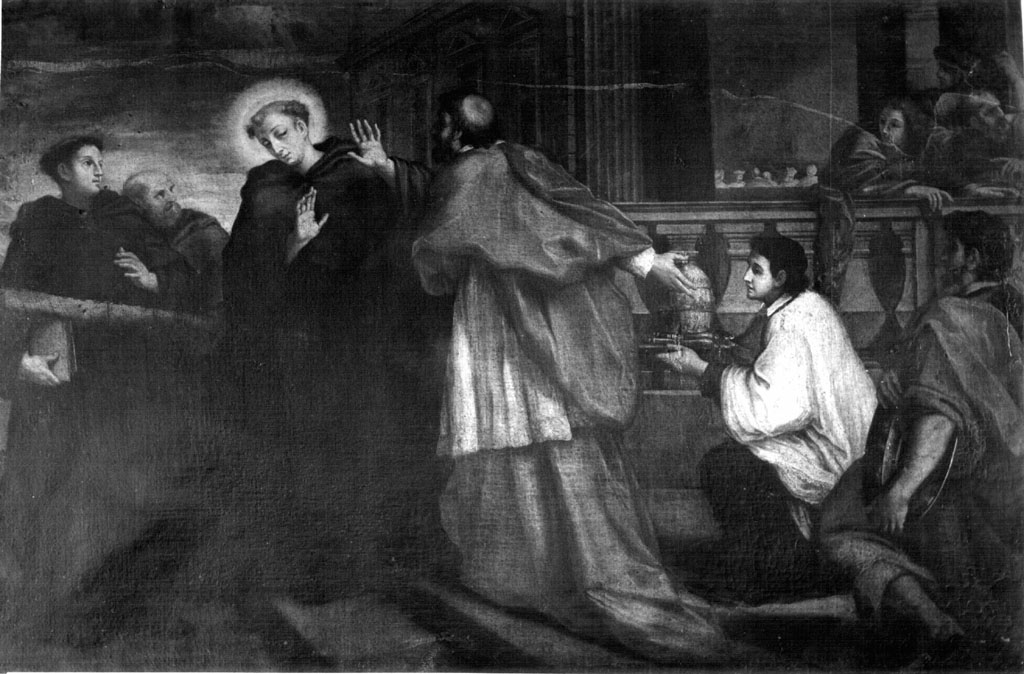 San Filippo Benizi rinuncia al pontificato (dipinto) di Rioli Francesco (sec. XVII)