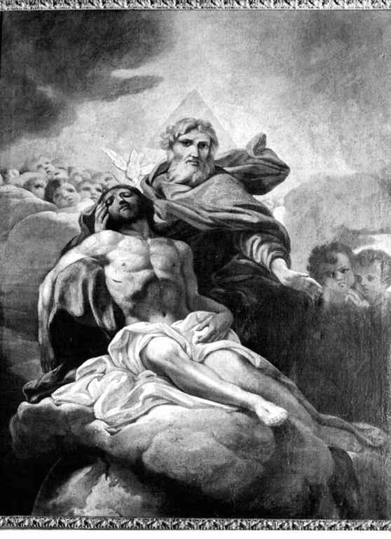 Gesù Cristo morto sorretto da Dio Padre (dipinto) di Conca Sebastiano (attribuito) (sec. XVIII)