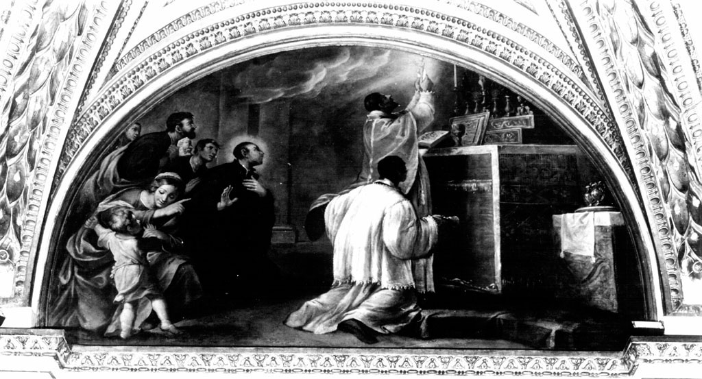 Sant'Ignazio assiste al sacrificio eucaristico (dipinto) di De Lattre Pierre (terzo quarto sec. XVII)