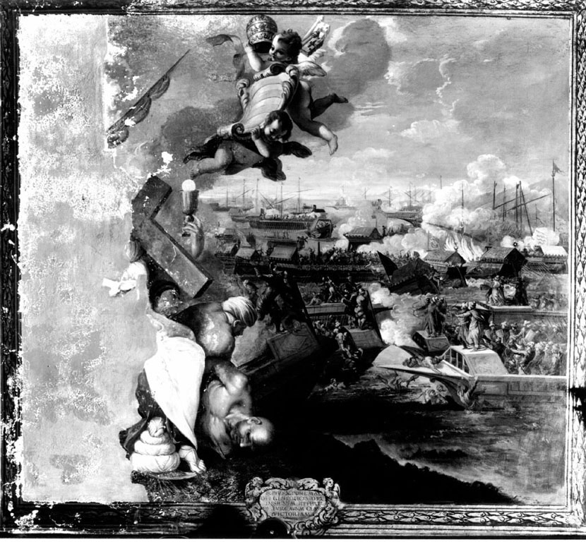 Battaglia di Lepanto (dipinto) di Courtois Guillaume detto Borgognone (sec. XVII)