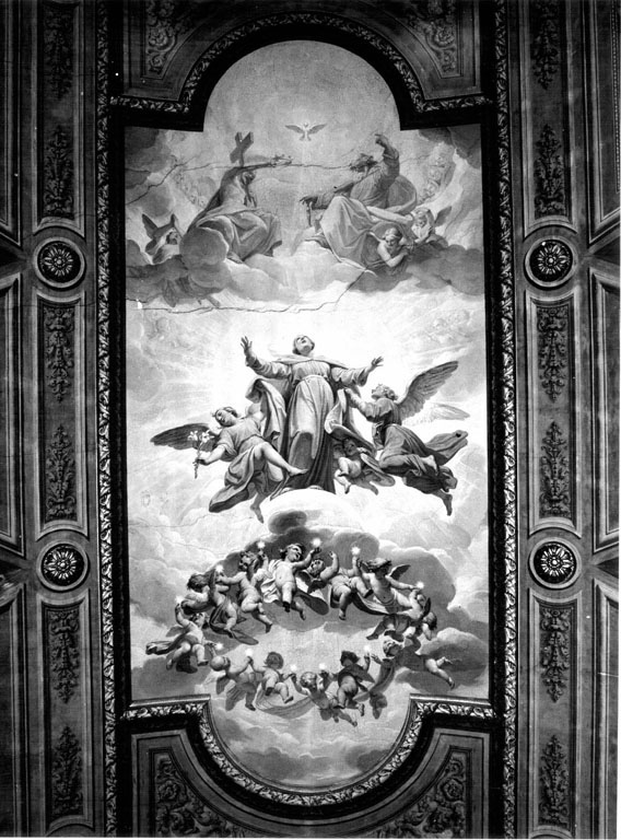 Immacolata e la ss. Trinita' (dipinto) di Gagliardi Pietro (attribuito) (seconda metà sec. XIX)