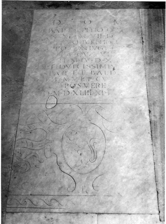 lapide tombale - ambito romano (sec. XVI)