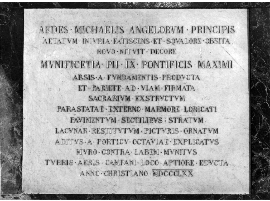 lapide commemorativa - ambito romano (sec. XIX)