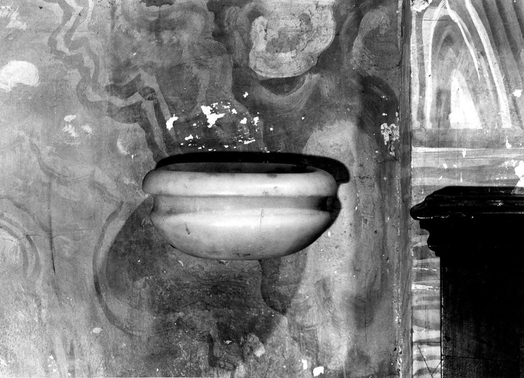 acquasantiera da parete - ambito romano (sec. XVII)
