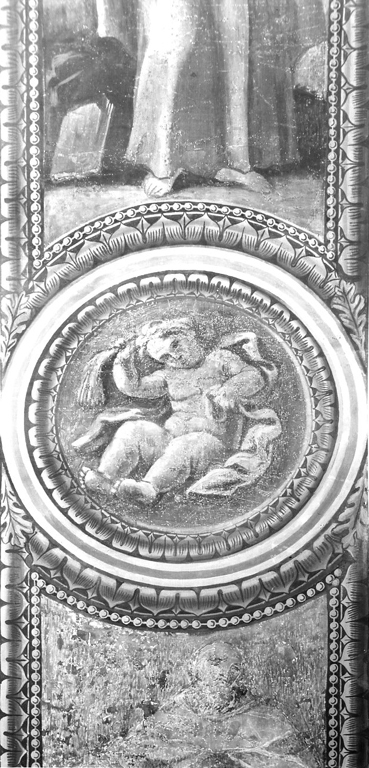 Angeli con simboli del martirio (dipinto) - ambito romano (sec. XVII)