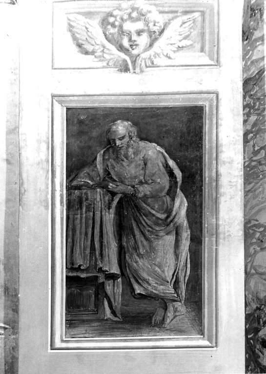 San Giuseppe, un santo e due sante (dipinto) - ambito romano (seconda metà sec. XVII)