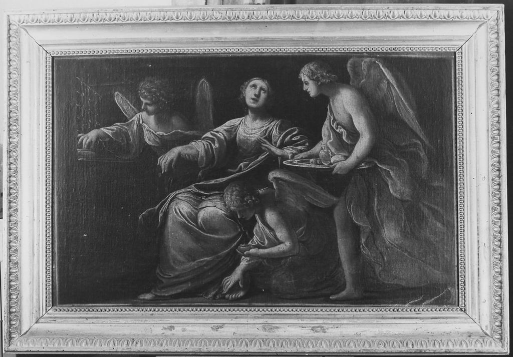 Sant'Agata (?) in carcere curata da angeli (dipinto) - ambito romano (prima metà sec. XVIII)